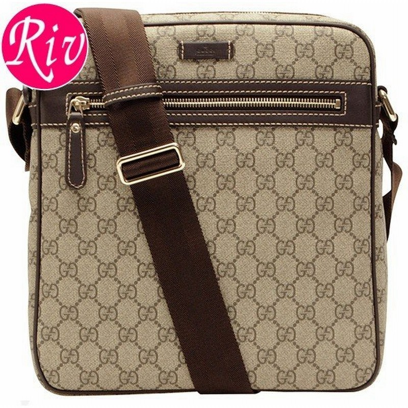 ３ 還元 グッチ バッグ Gucci ショルダーバッグ 斜めがけ メンズ ベージュ ダークブラウン Pvc レザー 1448kgdig85 通販 Lineポイント最大0 5 Get Lineショッピング