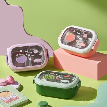 臺灣🚍8H出🉑不銹鋼飯盒分格小學生女專用帶飯餐盒食堂打飯碗上班族保鮮便噹盒 U8B2