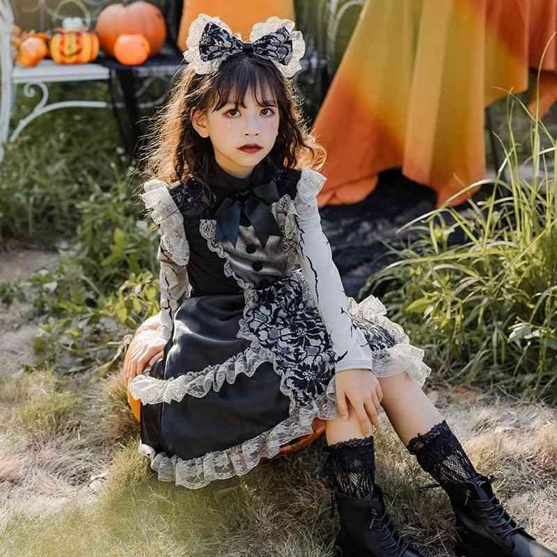 子供 ハロウィン コスプレ 衣装 ゴシック ワンピース ウィッチ