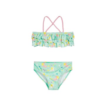 playshoes 兒童泳裝 抗UV防曬比基尼兩件組-獨角獸  110/116  獨角獸 粉綠色  1入