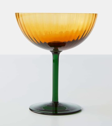 La DoubleJ Set of 2 Murano glass champagne coupes