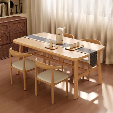 ??快速出貨?? 附發票 飯桌 聚餐桌 桌子 商用桌 家用飯桌 餐桌家用 現代簡約長方形吃飯桌子 商用出租屋輕奢餐桌椅組合 實木餐桌 簡易餐桌