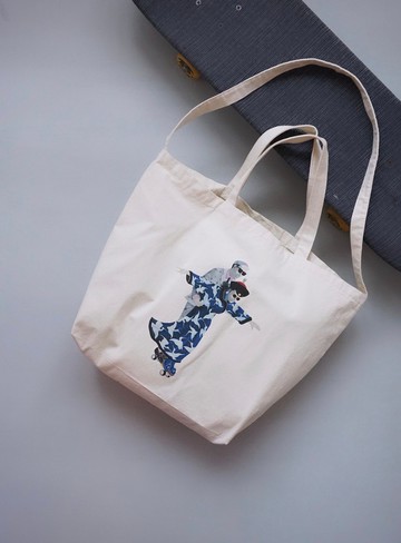 跨時空旅行 手拿斜揹兩用帆布包 (大號揹帶) Tote Bag