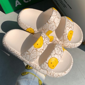 新款海邊街頭風厚底沙灘鞋女夏季時尚室內用個性防滑防臭居家拖鞋