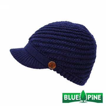 【BLUEPINE 】圓釦報童帽『深藍』B62404戶外 露營 登山 健行 休閒 時尚 保暖 禦寒 帽子 保暖帽
