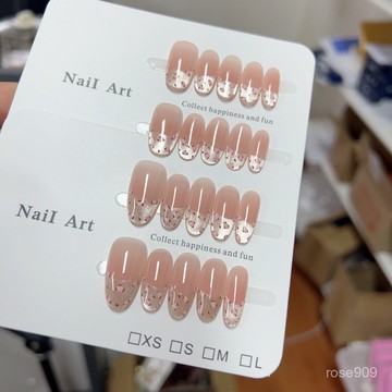 ➕最新設計款穿戴甲💅粉豹女郎頑皮豹紋純慾辣妹豹紋貓眼漸變法式甲片純手工穿戴穿戴甲短橢圓穿戴甲 5DMS