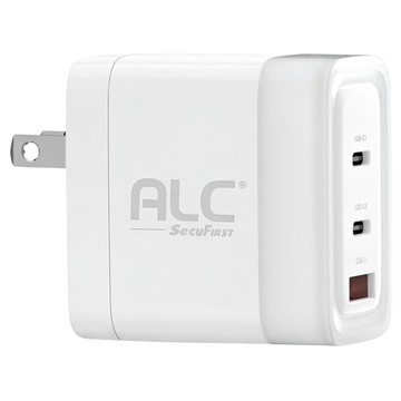 ALC GaN 氮化鎵 65W 2C1A 3孔快充電源供應器 AW-65  白色  1個