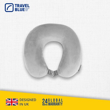 【Travel Blue 藍旅】Memory Foam 記憶棉 旅行頸枕 灰色【三井3C】