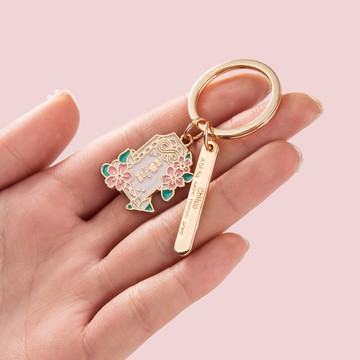 發財暴富 創意鑰匙扣掛件網紅潮語INS汽車鏈男女情侶一對書包掛飾