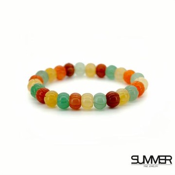 【SUMMER寶石】增強個人魅力金絲玉南瓜手鍊 (10mm)