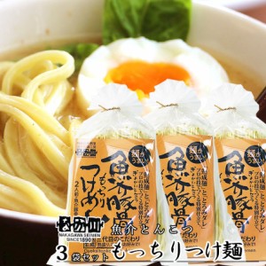 魚介豚骨 もっちり つけ麺 ２食入り ３袋セット たれ付き 濃厚とろみ仕上げ 送料無料 ラーメン 半生熟成麺 瀬戸内麺工房 なか川