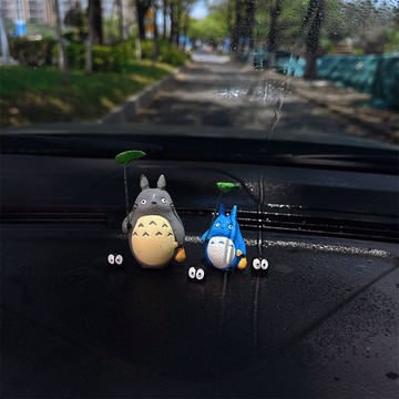 治癒係汽車擺件宮崎駿龍貓公仔創意窗邊中控臺車載個性車內裝飾品