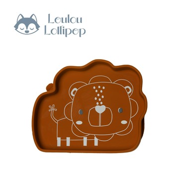 Loulou Lollipop - 動物造型 防滑矽膠餐盤-勇敢萊恩