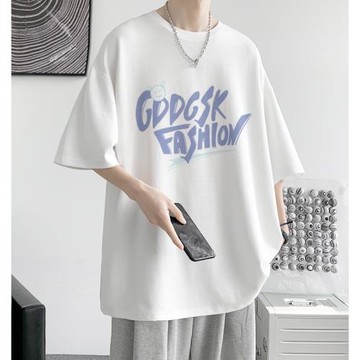 240G重磅短袖t恤男夏季寬松潮流小清新體恤ins潮牌港風百搭上衣服