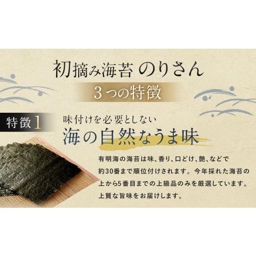 ふるさと納税 福岡県 太宰府市 有明海産 初摘み 海苔 「のりさん」 (全形 10枚) × 6袋セット