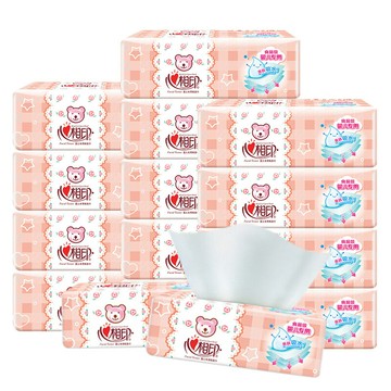 心相印抽紙嬰兒專用軟抽紙面巾紙餐巾紙3層15包整箱心心相印巾紙