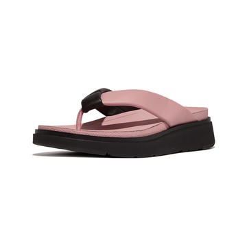 FitFlop GEN-FF 軟墊交織帶皮革夾腳涼鞋-女(柔粉色)