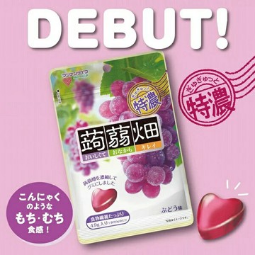 【江戶物語】 Mannan Life 蒟蒻畑 特濃葡萄風味軟糖 50g 心型軟糖 QQ糖 濃縮果汁 食物纖維 日本進口