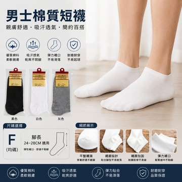 🔥台灣出貨🔥男士棉質短襪 短襪 隱形襪 船型襪 襪子 男女皆可穿 便宜襪 襪子推薦