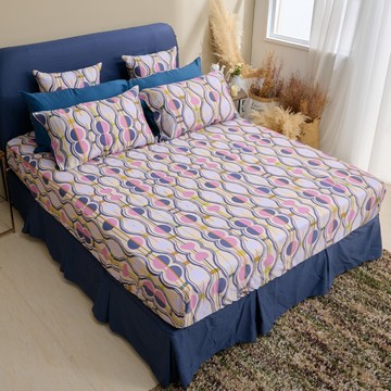 戀家小舖 單人床包 泡影律動 含一件枕套 60支天絲 台灣製