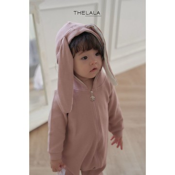 Thelala 垂耳兔棉質連身衣【現貨+預購】寶寶連身衣 兒童 包屁衣 寶寶衣服 嬰兒衣服 新生兒衣服 韓國童裝