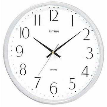 RHYTHM 麗聲鐘(CMG817) 簡單時尚白圓形掛鐘/32cm｜樂天全館特惠中★指定刷卡回饋10%