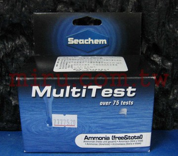 【西高地水族坊】美國原裝進口 西肯Seachem Ammonia阿摩尼亞測試劑(可測超過75次)