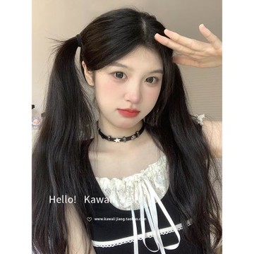 黑白五角星拼接皮革項圈y2k亞文化甜酷辣妹choker高級感頸鏈項鏈