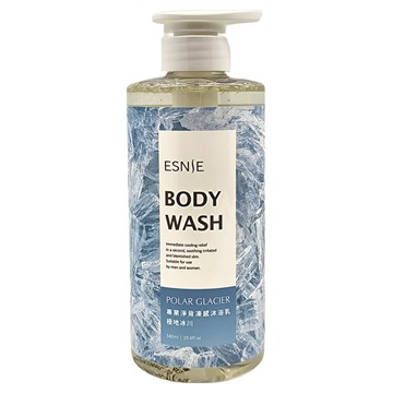ESNIE 伊絲妮專業淨背凍感沐浴乳 極地冰川 580ml 冰涼舒爽  1瓶