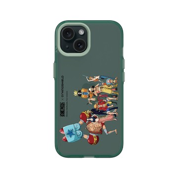 iPhone 15 Clear 憂墨綠 - 航海王 One Piece - 海賊團系列-草帽一行人