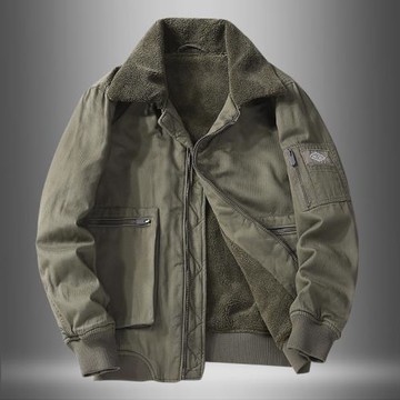 秋冬季加厚復古飛行員夾克棉衣