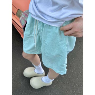 美式休閑夏季速干尼龍沙灘短褲抽繩收腰日韓薄款五分運動休閑褲子