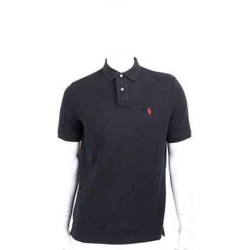 Polo Ralph Lauren 小馬刺繡純色黑短袖POLO衫 上衣(男款/Classic Fit)