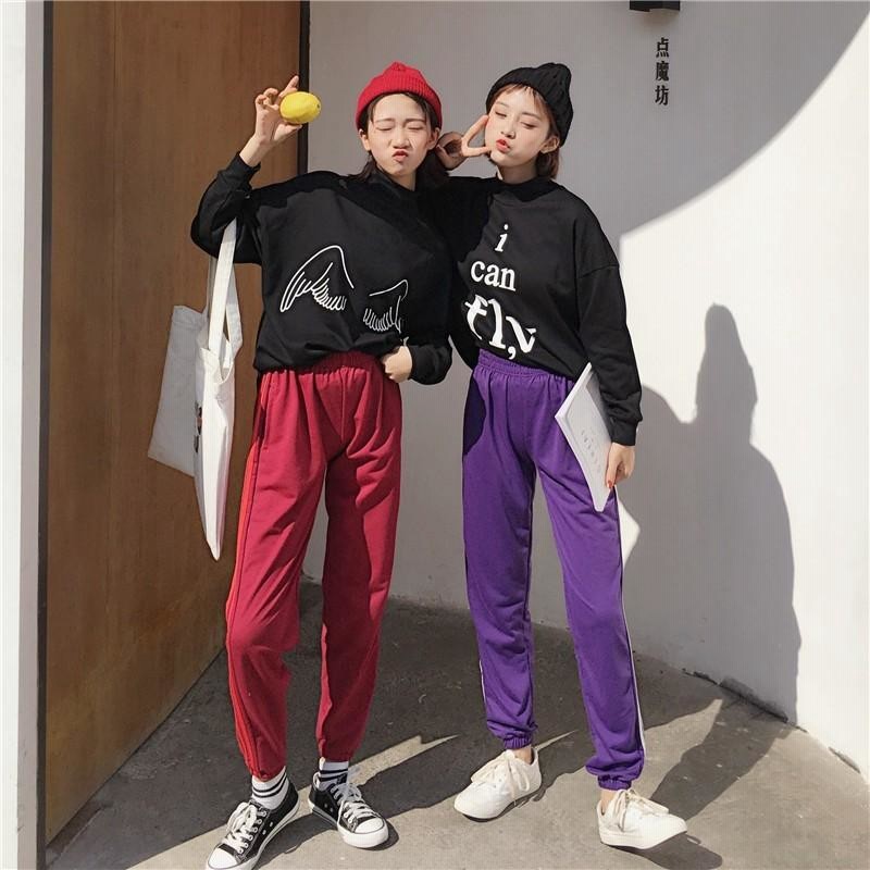 ライン トラック パンツ ジャージ 韓国 レディース ストリート