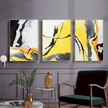 色彩抽象　色彩系列　裝飾掛畫　台灣製造 - F款－白框-60*80cm