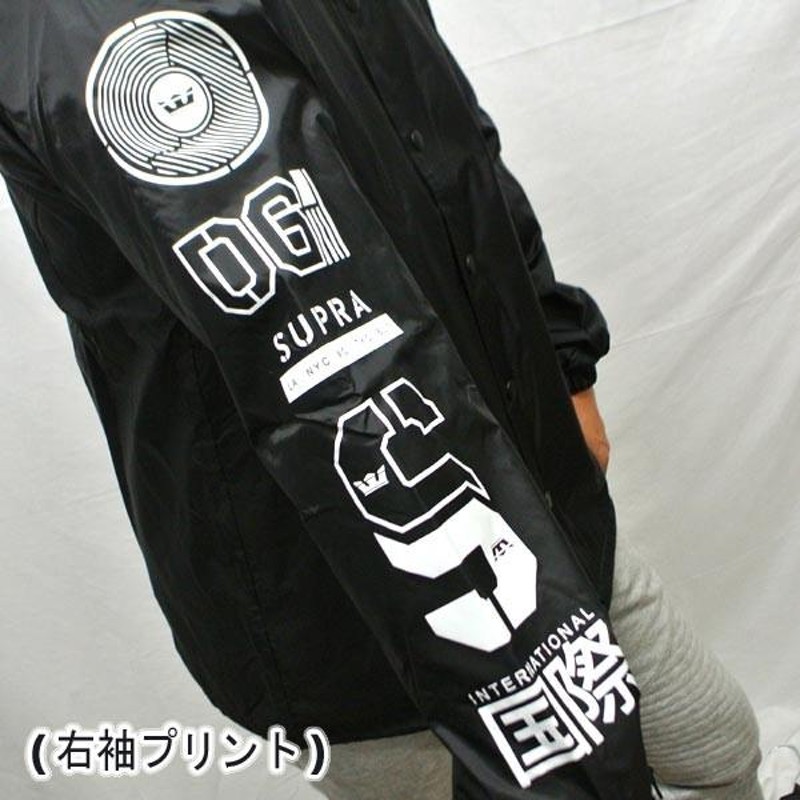 値下げしました！SUPRA/スープラ NEXUS COACHES JACKET BLACK コーチ