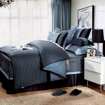 七件式床罩組/純粹好棉100%無異纖精梳純棉 /1437-2簡約時尚