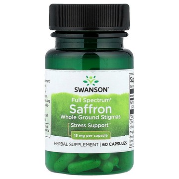 Swanson Vitamins, 多面®番紅花，15 毫克，60 粒膠囊
