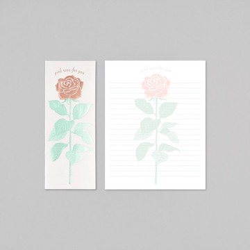 Hakuoshi Botanical 玫瑰 信紙組