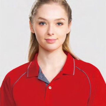 Sunrise 吸濕快乾排汗POLO衫(紅)-女款(88118-1)