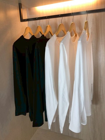 好康優選（買一送一）210g新疆棉重磅純棉長袖T恤寬松男女打底衫正肩上衣