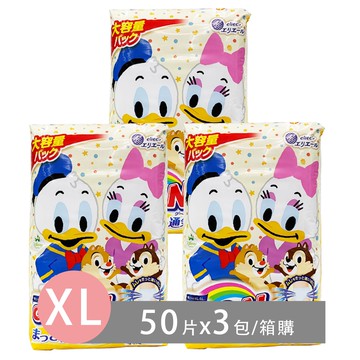 日本大王GOO.N - 【日本境內大王】迪士尼拉拉褲3包裝-褲型 (XL [12~20kg])-50片x3包/箱 (日本原廠公司貨...