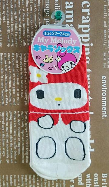 【震撼精品百貨】My Melody 美樂蒂 襪子 紅色 震撼日式精品百貨