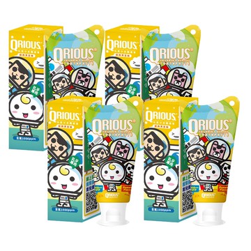 QRIOUS®奇瑞斯 - 雙效紫錐菊護齒膏(4入)-經典黃金柚-橘/綠/黃(外包裝款式隨機出貨) (含氟量1000ppm)-60g