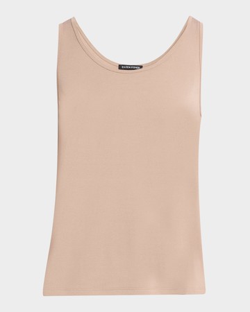 Scoop-Neck Stretch Silk Jersey Tank