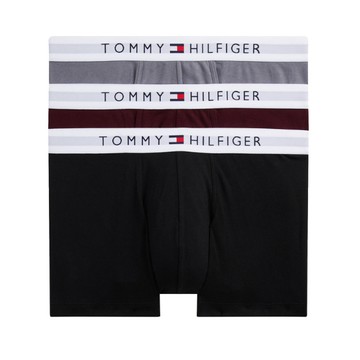 【Tommy Hilfiger】標誌腰帶棉質平口內褲 3 件套組_3色