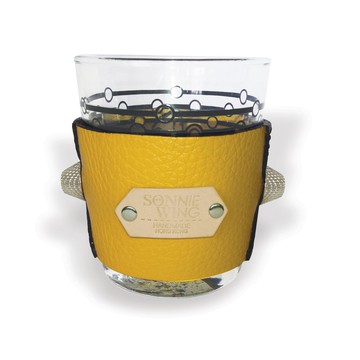 節日送禮 環保皮革杯套 連玻璃杯