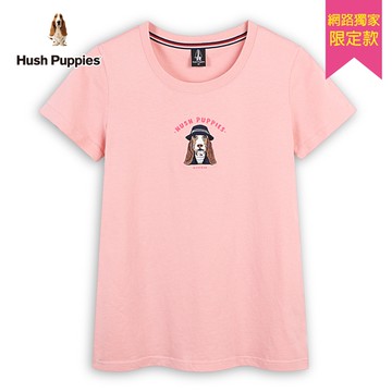 Hush Puppies T恤 女裝精緻刺繡毛衣狗短袖T恤