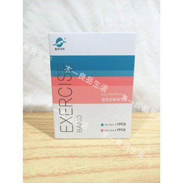 (10%蝦幣回饋/現貨免運) funcare 船井生醫 健身訓練彈力帶 (2入裝) 盒裝 藍+紅  Exercise B