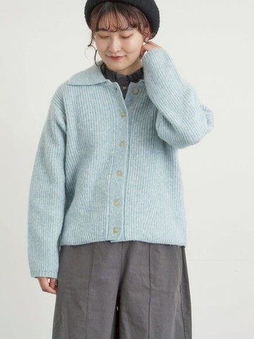 百搭排釦翻領針織衫(0F001313710) - Samansa Mos2